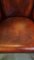 Sillas de comedor inglesas de cuero de vaca en lujoso color rojo Chesterfield. Juego de 4, Imagen 9