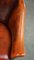 Sillas de comedor inglesas de cuero de vaca en lujoso color rojo Chesterfield. Juego de 4, Imagen 13