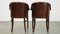 Sillas de comedor inglesas de cuero de vaca en lujoso color rojo Chesterfield. Juego de 4, Imagen 4