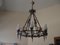 Large Chandelier in Wrought Iron, 1940s, Image 1