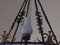 Lámpara de araña grande de hierro forjado, años 40, Imagen 6
