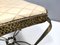 Set of Vintage Skai and Golden Metal Poufs attributed to Pierluigi Colli, Italy, 1950s 8