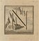 Luigi Vanvitelli, Letter of the Alphabet N, Etching, 18th Century 1
