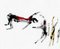 Parimah Avani, Red Monsters of Revolutions, Mixed Media Drawing, 2022 3