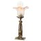 Art Deco Tischlampe aus Messing und Glas, 1920er 4