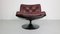 Sillón giratorio de cuero modelo F504 de Geoffrey Harcourt para Artifort, 1968, Imagen 3