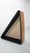 Otomana / contrachapado triangular vintage con elemento de asiento de tela boucle, años 70, Imagen 13