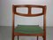 Sillas de comedor escandinavas modernas de teca y tapicería verde, 1960. Juego de 5, Imagen 17