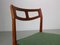 Sillas de comedor escandinavas modernas de teca y tapicería verde, 1960. Juego de 5, Imagen 15