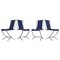 Sillas de comedor de terciopelo y acero de Pierre Cardin para Maison Jansen, 1970. Juego de 4, Imagen 1