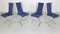 Sillas de comedor de terciopelo y acero de Pierre Cardin para Maison Jansen, 1970. Juego de 4, Imagen 2