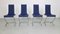 Sillas de comedor de terciopelo y acero de Pierre Cardin para Maison Jansen, 1970. Juego de 4, Imagen 3