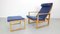 Model 2254 Lounge Chair and 2248 Footstool attributed to Børge Mogensen for Fredericia, Denmark, 1950s, Set of 2 2