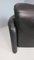 Sillón Maralunga de cuero negro de Vico Magistretti para Cassina, años 80, Imagen 9