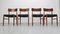 Sillas de comedor Mid-Century modernas de teca, Dinamarca, años 60. Juego de 4, Imagen 4