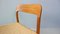Silla de comedor modelo 75 de Niels Otto Møller para JL Møllers, Dinamarca, años 70, Imagen 4