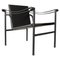 Butaca negro sobre negro modelo LC1 atribuido a Le Corbusier para Cassina, Italia, años 70, Imagen 1