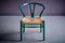 Sillas Wishbone vintage de laca verde de Hans J. Wegner para Carl Hansen & Søn, años 50. Juego de 10, Imagen 5