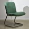 Sedia verde menta in metallo cromato, anni '70, Immagine 2