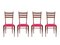 Sillas de comedor de madera y tela magenta de Paolo Buffa, años 50. Juego de 4, Imagen 6