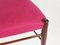 Sillas de comedor de madera y tela magenta de Paolo Buffa, años 50. Juego de 4, Imagen 4
