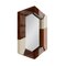 Moderner Mid-Century Holz Sechskant Spiegel von Hommés Studio 3