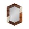 Moderner Mid-Century Holz Sechskant Spiegel von Hommés Studio 1
