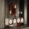 Moderner Mid-Century Holz Sechskant Spiegel von Hommés Studio 5