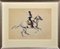 John Rattenbury Skeaping, A Horseman of the Camargue, South of France, 1970, Pastellzeichnung, gerahmt 1