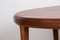 Mesa de centro danesa grande redonda de teca de Johannes Andersen para CFC Silkeborg, años 60, Imagen 8