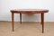 Mesa de centro danesa grande redonda de teca de Johannes Andersen para CFC Silkeborg, años 60, Imagen 7