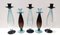 Vintage Italian Candleholders in Brown and Aquamarine Murano Glass, 1980s, Set of 2 3