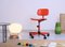 Roter verstellbarer Frippe Schreibtischstuhl von Ikea, 1990er 8