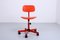 Roter verstellbarer Frippe Schreibtischstuhl von Ikea, 1990er 2