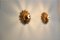 Grandes Appliques Murales Sunburst en Bois Naturel Sculpté, 1960s, Set de 2 9