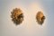 Natural Large Carved Sunburst Wooden Sconces, 1960s, Set of 2 2