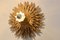 Grandes Appliques Murales Sunburst en Bois Naturel Sculpté, 1960s, Set de 2 6