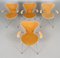 Series 7 Sjuan Chairs by Arne Jacobsen for Fritz Hansen, 1980s, Set of 4 2