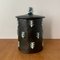 Schwarze Mid-Century Keramik Box mit Unterschrift, 1960er 2