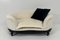 Italienisches Schwarzes Lackiertes & Weißes Samt Hundebett im Louis XVI Stil, 2010er 3