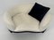 Italian Louis XVI Style Black Lacquered and White Velvet Dog's Bed, 2010s 4