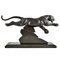H. Gual, Escultura de pantera Art Déco, 1930, metal y mármol, Imagen 5