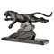 H. Gual, Escultura de pantera Art Déco, 1930, metal y mármol, Imagen 4