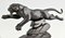H. Gual, Escultura de pantera Art Déco, 1930, metal y mármol, Imagen 8
