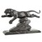 H. Gual, Escultura de pantera Art Déco, 1930, metal y mármol, Imagen 2