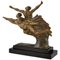 Robert Delandre, escultura de bronce Art Déco de 3 atletas: alegoría de la velocidad, 1930, bronce y mármol, Imagen 4