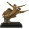 Robert Delandre, escultura de bronce Art Déco de 3 atletas: alegoría de la velocidad, 1930, bronce y mármol, Imagen 6