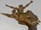 Robert Delandre, escultura de bronce Art Déco de 3 atletas: alegoría de la velocidad, 1930, bronce y mármol, Imagen 9