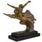 Robert Delandre, escultura de bronce Art Déco de 3 atletas: alegoría de la velocidad, 1930, bronce y mármol, Imagen 3