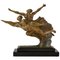 Robert Delandre, escultura de bronce Art Déco de 3 atletas: alegoría de la velocidad, 1930, bronce y mármol, Imagen 1